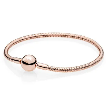 Original Rose Gold Moments Smooth Ball Clasp Snake Bracelet Bangle Fit Women 925 Sterling Silver Bead Charm Diy Europe Jewelry
Original Rose Gold Moments Smooth Ball Clasp Snake Bracelet Bangle Fit Women 925 Sterling Silver Bead Charm Diy Europe Jewelry