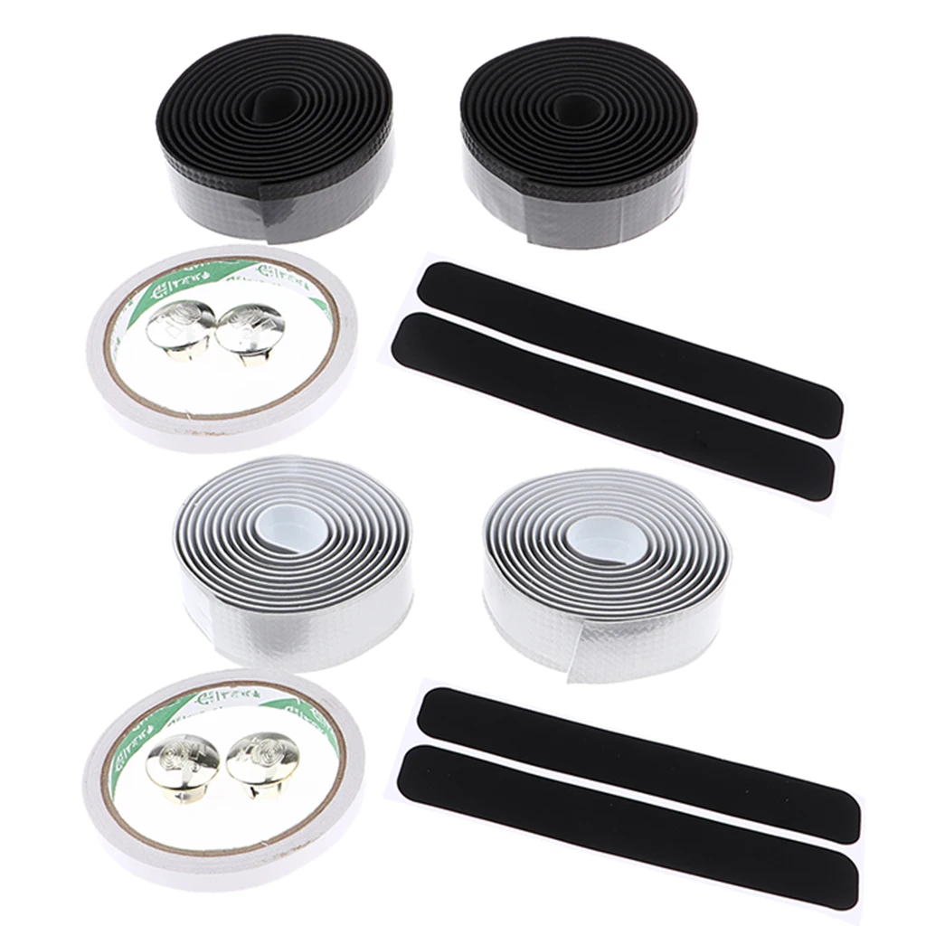 2 Set EVA Foam Road Bike Handlebar Tapes, Bicycle Drop Bar Tape, Cycling Handle Wraps with Bar End Plugs Rubber Finishing Tapes
2 Set EVA Foam Road Bike Handlebar Tapes, Bicycle Drop Bar Tape, Cycling Handle Wraps with Bar End Plugs Rubber Finishing Tapes