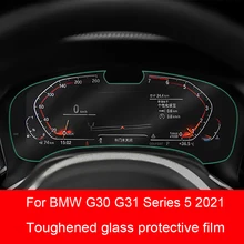 Écran LCD à membrane pour tableau de bord, film de protection en verre trempé, accessoires pour BMW G30 G31 série 5 2021=