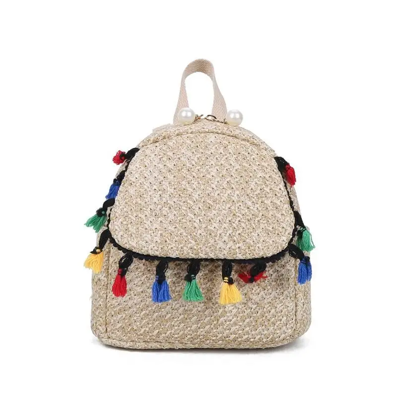 Fashion Tassel Pearl Decor Travel Backpacks Women Casual Knapsack Preppy Style School Satchel Bags Straw Woven Rucksack
Fashion Tassel Pearl Decor Travel Backpacks Women Casual Knapsack Preppy Style School Satchel Bags Straw Woven Rucksack