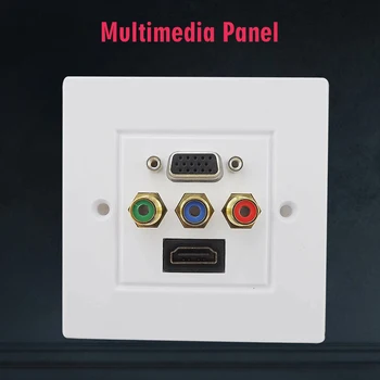 Wall Plate Durable Video Audio AV Home HDMI VGA 3RCA Panel Welding Free Socket Composite Accessories HDTV 1080p Tool Outlet
Wall Plate Durable Video Audio AV Home HDMI VGA 3RCA Panel Welding Free Socket Composite Accessories HDTV 1080p Tool Outlet