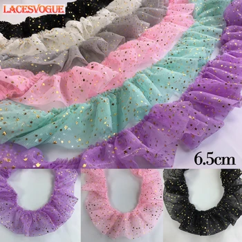 20yards(6y) 6.5cm Mesh fold lace trim Handmade DIY Bubble Skirt Ruffle edge Garment needlework sewing Clothing Decoration 534
20yards(6y) 6.5cm Mesh fold lace trim Handmade DIY Bubble Skirt Ruffle edge Garment needlework sewing Clothing Decoration 534