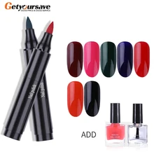 Nouveau stylo de vernis à ongles stylo paresseux multicolore en option gratuit cuisson couleur unie Durable étanche à séchage rapide stylo de vernis à ongles(China)