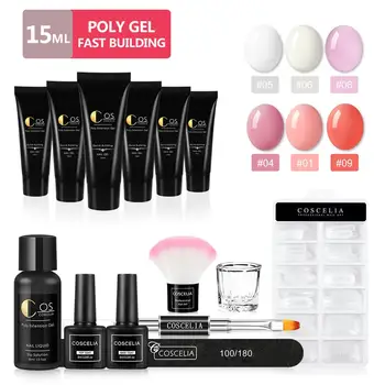 COSCELIA Nail Art Set Poly Gel Finger Extension Clear Pink Jelly Poly Gel Quick Building DIY Nail Art Home Decoration Nail Salon
COSCELIA Nail Art Set Poly Gel Finger Extension Clear Pink Jelly Poly Gel Quick Building DIY Nail Art Home Decoration Nail Salon