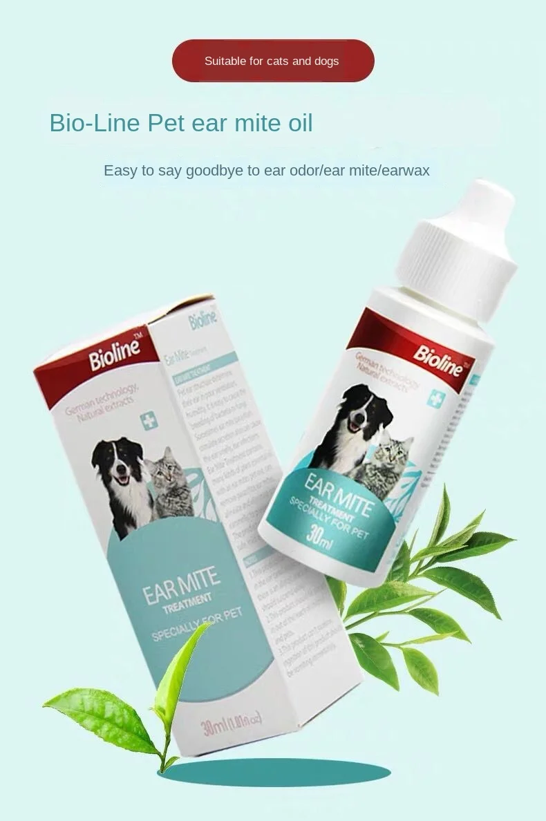 Pet ear mite oil cleaning ear removal mites relieve itching ear odor dog cat cleaning
Pet ear mite oil cleaning ear removal mites relieve itching ear odor dog cat cleaning