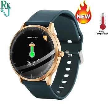 Smart Watch Thermometer Touch Temperature Round Sport Heart Rate Monitor Bracelet Fitness Tracker Music Control Color Screen
Smart Watch Thermometer Touch Temperature Round Sport Heart Rate Monitor Bracelet Fitness Tracker Music Control Color Screen