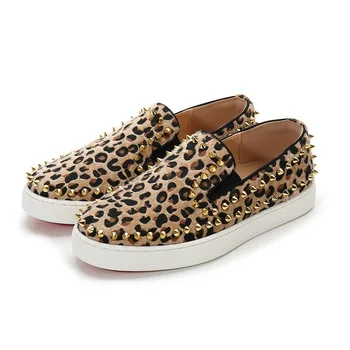 Women & Men Genuine Leather Red Sole Brand Sneakers Causal Leisure Slip on Loafers Leopard Rivets Running Sports Walking Shoes
Women & Men Genuine Leather Red Sole Brand Sneakers Causal Leisure Slip on Loafers Leopard Rivets Running Sports Walking Shoes