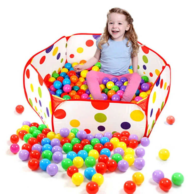 Ball Pool Marine ball fence up Hexagon Polka Dot Children Ball Play Pool Tent Carry Tote Toy ballenbak #4AA9 (3)