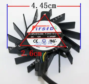 FD6010U12D DC 12V 0.3A 45mm 27*27*27mm Cooling Fan For NVIDIA Graphics Video Card Fan 4Pin 
FD6010U12D DC 12V 0.3A 45mm 27*27*27mm Cooling Fan For NVIDIA Graphics Video Card Fan 4Pin