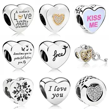 Padlock Heart And Key Snowflake Family PAN Two-Tone Signature Heart Charm Fit Bracelet 925 Sterling Silver Charm Jewelry
Padlock Heart And Key Snowflake Family PAN Two-Tone Signature Heart Charm Fit Bracelet 925 Sterling Silver Charm Jewelry