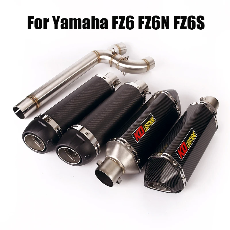 

Exhaust System For Yamaha FZ6 FZ6N FZ6S 04-11 Motorcycle Silencer Muffler With DB Killer Middle Connect Tube Escape Link Pipe