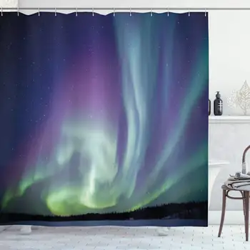 Aurora Borealis Shower Curtain, Exquisite Atmosphere Solar Starry Sky Calming Night Image, Cloth Fabric Bathroom Decor Set with
Aurora Borealis Shower Curtain, Exquisite Atmosphere Solar Starry Sky Calming Night Image, Cloth Fabric Bathroom Decor Set with