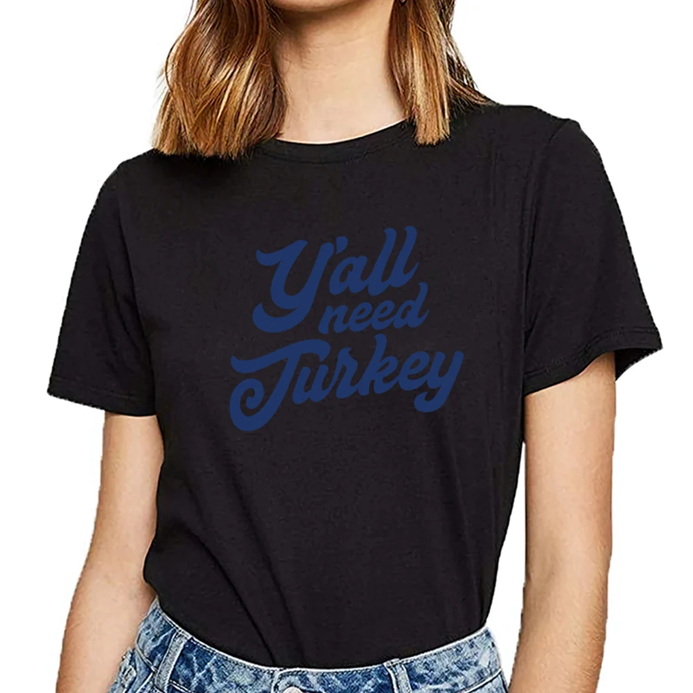 Фото Женские топы футболка yall need Турция дизайн Черная Женская на заказ | одежда