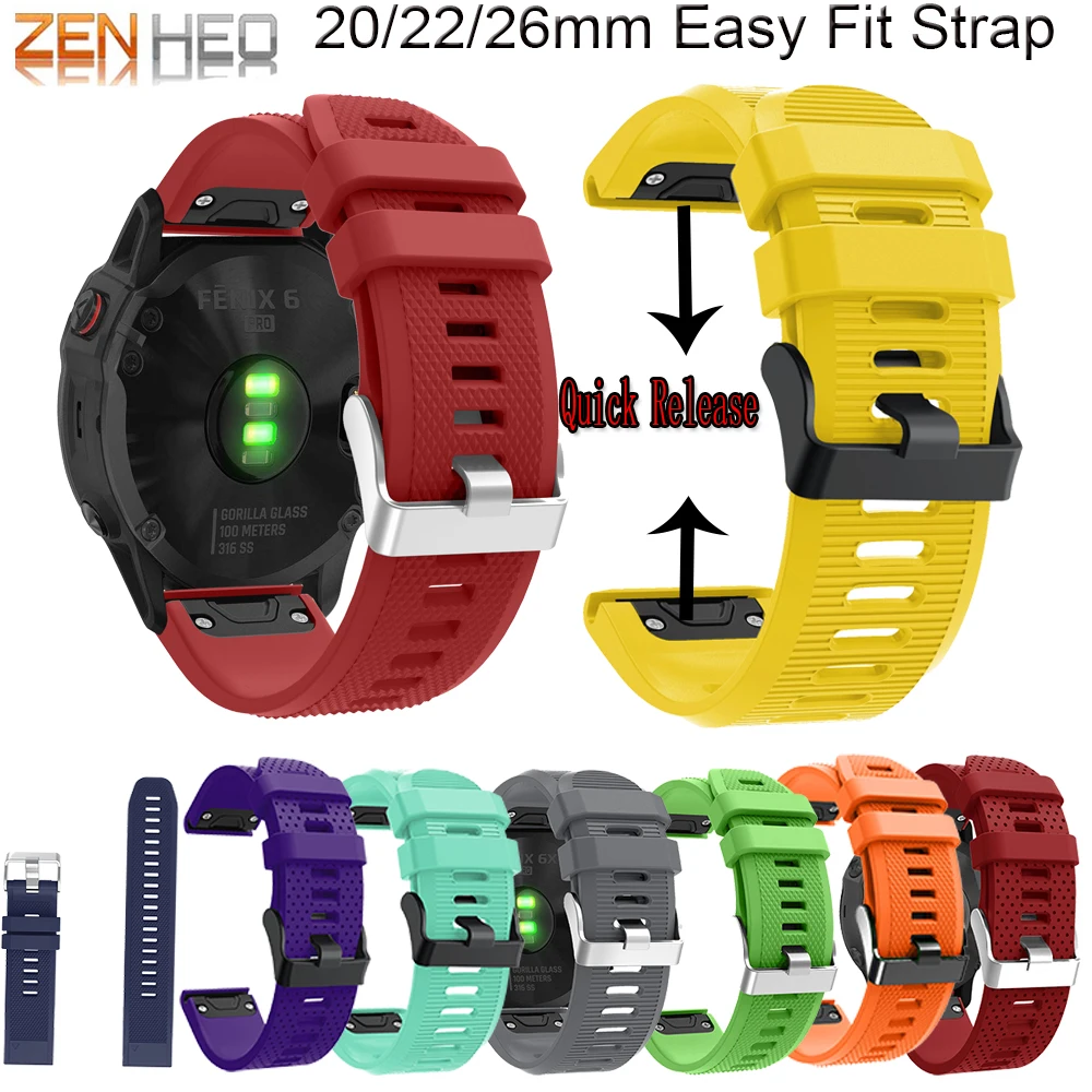 26 22 20MM Watchband Strap for Garmin Fenix 5X 5 5S 3 3HR 6 6X 6S GPS Watch Quick Release strip Forerunner 945/935 Wrist Bands
26 22 20MM Watchband Strap for Garmin Fenix 5X 5 5S 3 3HR 6 6X 6S GPS Watch Quick Release strip Forerunner 945/935 Wrist Bands