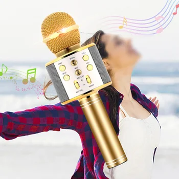 Professional Wireless Karaoke Microphone Handheld USB Speaker Bluetooth Radio Studio Record Mic
Professional Wireless Karaoke Microphone Handheld USB Speaker Bluetooth Radio Studio Record Mic