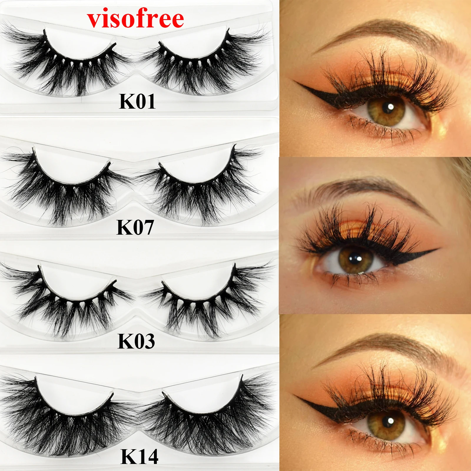 Visofree Mink Lashes 3D Mink Eyelashes Cruelty free Lashes Handmade Reusable Natural Eyelashes Thick False Lashes Makeup 22style
Visofree Mink Lashes 3D Mink Eyelashes Cruelty free Lashes Handmade Reusable Natural Eyelashes Thick False Lashes Makeup 22style