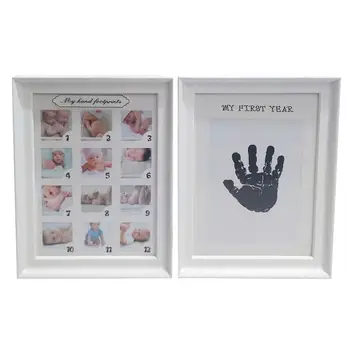 Baby Handprint Footprint Photo Frame Kit for Newborn Boys Girls Clean Touch Ink Pad Photo Frame Kits For Souvenir Gifts White
Baby Handprint Footprint Photo Frame Kit for Newborn Boys Girls Clean Touch Ink Pad Photo Frame Kits For Souvenir Gifts White