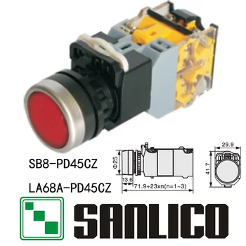 illuminated maintained latching push button switch with integral LED SB8(LA68A LA38)-PD45CZ 22mm latching push-push to release
illuminated maintained latching push button switch with integral LED SB8(LA68A LA38)-PD45CZ 22mm latching push-push to release