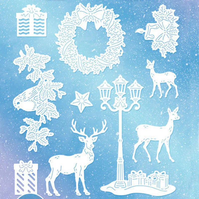 Christmas Deer Gift Bird Wreath Candle Metal Cutting Dies Decorate Cards Making Photo Album Stencils Scrapbooking Craft New Dies
Christmas Deer Gift Bird Wreath Candle Metal Cutting Dies Decorate Cards Making Photo Album Stencils Scrapbooking Craft New Dies