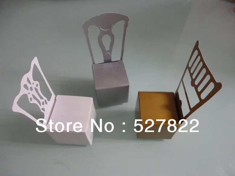 100PCS Miniature Chair Place Card Holder and Favor Box Candy Boxes Wedding Party Favors Box 3Colors 
100PCS Miniature Chair Place Card Holder and Favor Box Candy Boxes Wedding Party Favors Box 3Colors