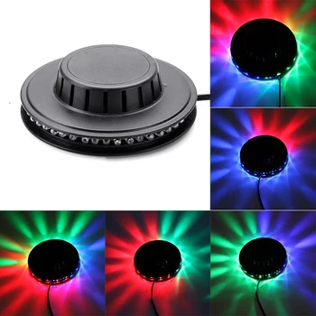 

Mini 8W 110V RGB Stage Lighting Disco Laser Projector Lamp Voice-Activated Led Party DJ Sunflower Lights US Plug