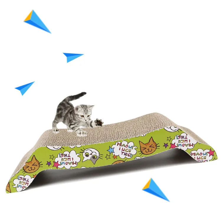Фото Кошачья кровать из гофрированного картона удобная кошачья Когтеточка коврик