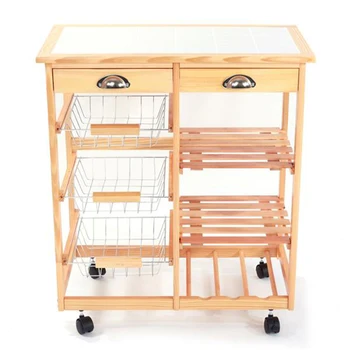 Portable Rolling Kitchen & Dining Room Cart 2-Drawer Removable Storage Rack Wheels Wood Color
Portable Rolling Kitchen & Dining Room Cart 2-Drawer Removable Storage Rack Wheels Wood Color