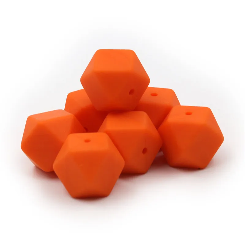 Jojochew Hexagon Silicone Beads Clearance Orange color Baby Sensory Beads Food Grade Teethers 50pcs BX8
Jojochew Hexagon Silicone Beads Clearance Orange color Baby Sensory Beads Food Grade Teethers 50pcs BX8