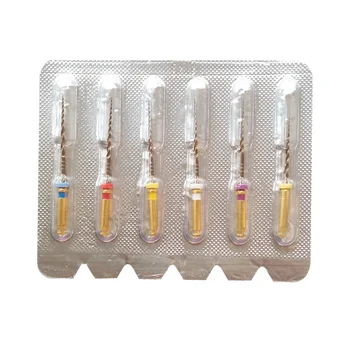 25mm Dental NITI Endo Files Pro GOLD Files SX-F3 Engine Use Files F2 S1NITI Golden Universal Files 6pcs Dental Endondontic Files
25mm Dental NITI Endo Files Pro GOLD Files SX-F3 Engine Use Files F2 S1NITI Golden Universal Files 6pcs Dental Endondontic Files