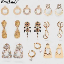 Mejor dama nuevo cristal ZA pendientes colgantes borla joyería Boho mujer Boda REGALOS amigos fiesta declaración pendientes Accesorios(China)