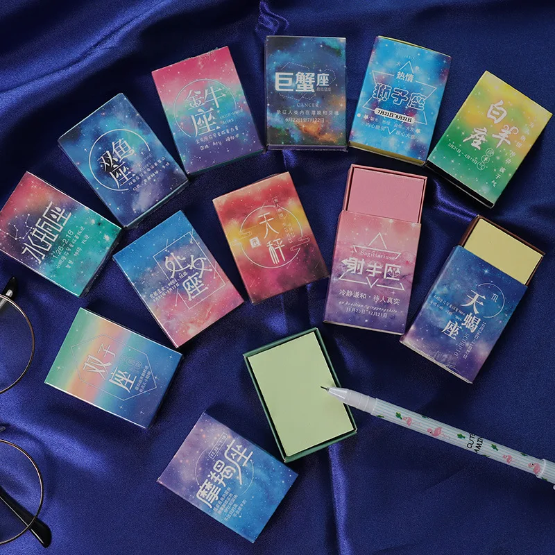 128 Sheets Mini Memo Pad Creative Matchbox Constellation Notebook Can Tear Sticky Notes Kawaii Stationery Notepad
128 Sheets Mini Memo Pad Creative Matchbox Constellation Notebook Can Tear Sticky Notes Kawaii Stationery Notepad