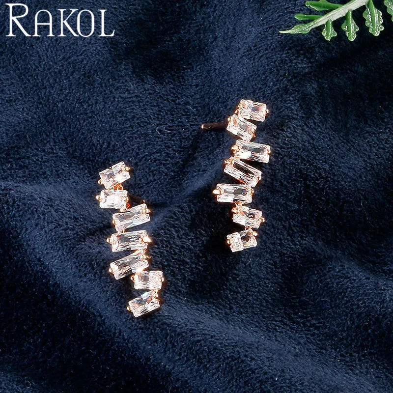 RAKOL Simple and Stylish Design with Cubic Zircon White Woman Earrings Bride Crystal Stud Earrings Party Accessories RE82023K
RAKOL Simple and Stylish Design with Cubic Zircon White Woman Earrings Bride Crystal Stud Earrings Party Accessories RE82023K