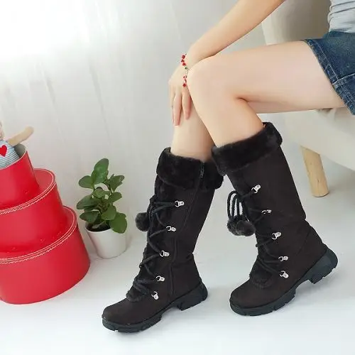 Women Fur Boots Ladies Winter Shoes Woman Zipper Casual Knee Boots Keep Warm Snow Boots Black Big Size 452
Women Fur Boots Ladies Winter Shoes Woman Zipper Casual Knee Boots Keep Warm Snow Boots Black Big Size 452