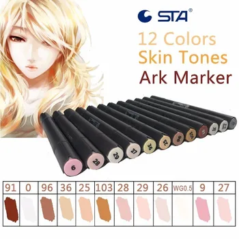 12 Colors STA Skin Tones Marker Pens Set Professional Character Sketch Markers For Painting Drawing Manga Design Art Supplies
12 Colors STA Skin Tones Marker Pens Set Professional Character Sketch Markers For Painting Drawing Manga Design Art Supplies