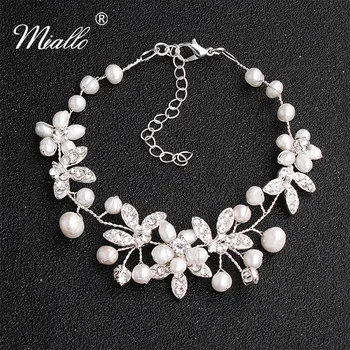 Miallo 2019 Newest Flowers Austrian Crystal Bracelets Freshwater Pearls Wedding Bridal Bracelets Handmade Princess Bangles
Miallo 2019 Newest Flowers Austrian Crystal Bracelets Freshwater Pearls Wedding Bridal Bracelets Handmade Princess Bangles