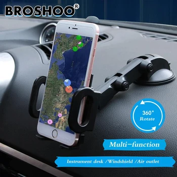 BROSHOO Car Multi Function Mobile Phone Holder Rack 360 Rotation For Iphone GPS Holders Auto Styling Car Accessories
BROSHOO Car Multi Function Mobile Phone Holder Rack 360 Rotation For Iphone GPS Holders Auto Styling Car Accessories