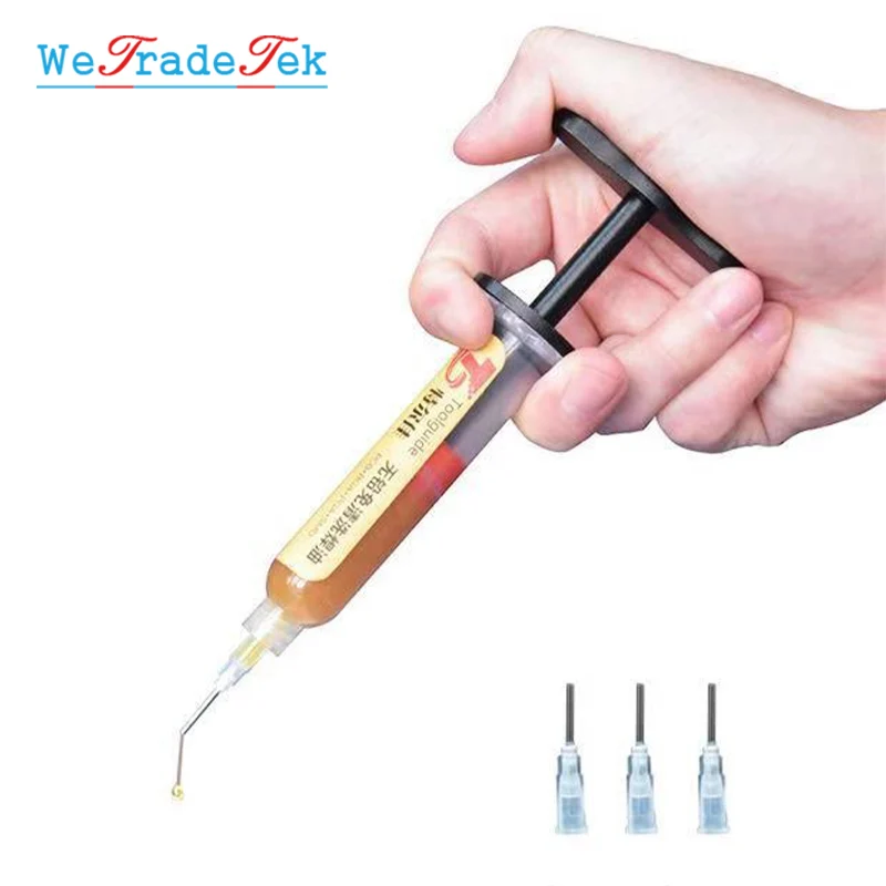 Aluminum Alloy Solder Flux Dispenser Syringe Type Solder Paste Needle Booster Welding Propulsion Tool
Aluminum Alloy Solder Flux Dispenser Syringe Type Solder Paste Needle Booster Welding Propulsion Tool