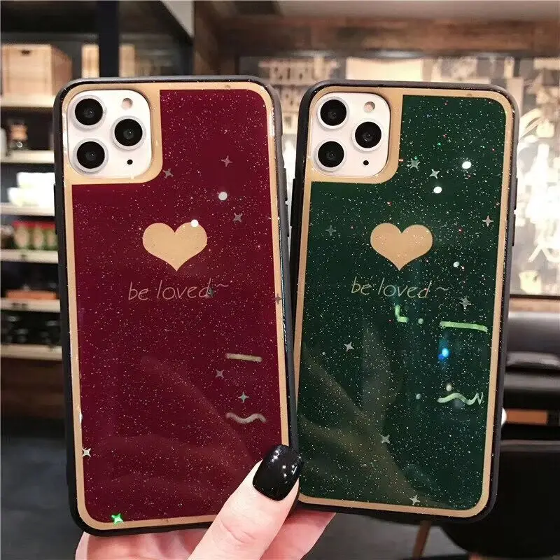 LOVECOM Heart Letters Glitter Phone Case For iPhone 11 Pro Max XR XS Max 7 8 6 6S Plus X Solid Color Soft Epoxy Back Cover Gift
LOVECOM Heart Letters Glitter Phone Case For iPhone 11 Pro Max XR XS Max 7 8 6 6S Plus X Solid Color Soft Epoxy Back Cover Gift