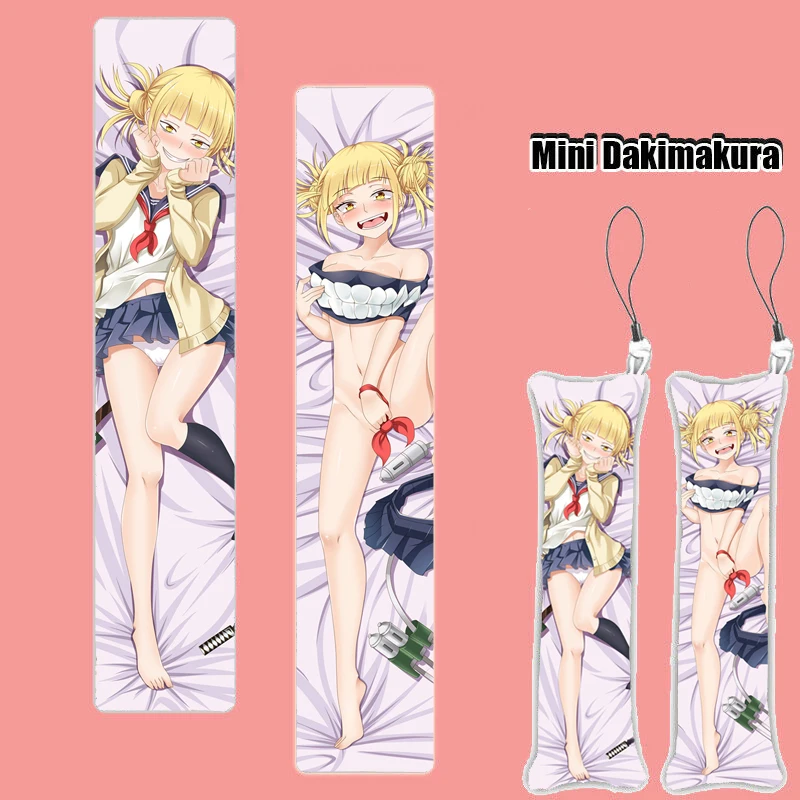 Japan Anime My Hero Academia Girl Mini Dakimakura Pillow Keychain Hanging Male/Female Phone Strap Pendant Charm Otaku Gift |