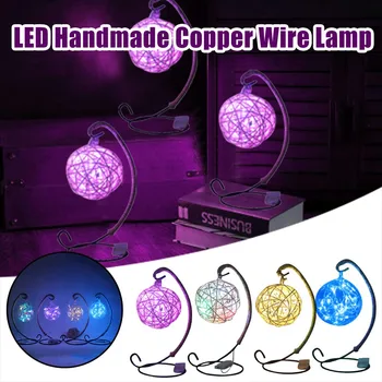 Handmade Sepak Takraw Lights LED Creative Handmade Copper-Wire Lamp Room Color Lamp Bedroom Decoration 10 x 28cm
Handmade Sepak Takraw Lights LED Creative Handmade Copper-Wire Lamp Room Color Lamp Bedroom Decoration 10 x 28cm