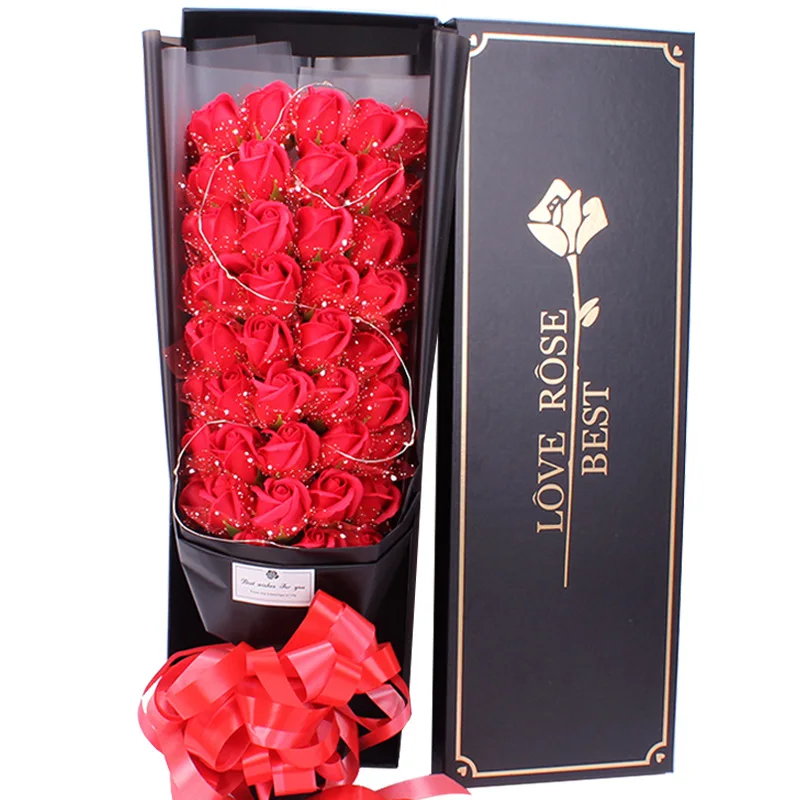 

Имитация мыла 51, искусственное мыло в виде Розы, букет на День святого Валентина, Подарочная коробка, подарок на день рождения, для девочек, подруг, «сделай сам», Корейская вечная роза
