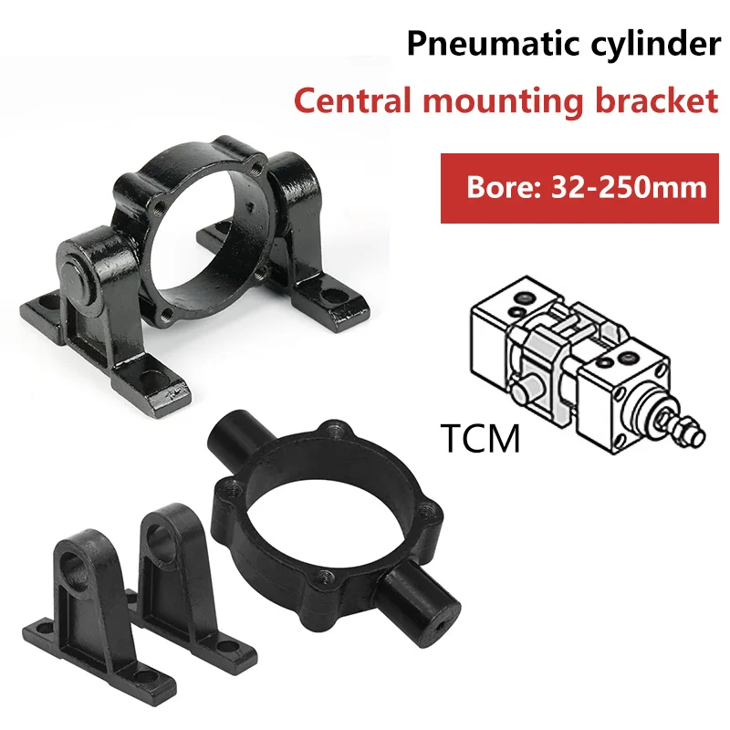 Pneumatic cylinder accessories Mounting fixing bracket Middle swingable Angle adjustable base TC/TCM For bore 32/40/50/63/100mm
Pneumatic cylinder accessories Mounting fixing bracket Middle swingable Angle adjustable base TC/TCM For bore 32/40/50/63/100mm