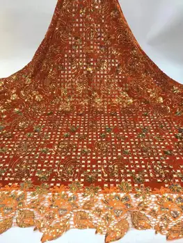Orange Nigerian Lace Fabric High Quality Sequin Velvet Lace Fabric 3d Embroidered Tulle African Velvet Lace Fabric FJ1028
Orange Nigerian Lace Fabric High Quality Sequin Velvet Lace Fabric 3d Embroidered Tulle African Velvet Lace Fabric FJ1028