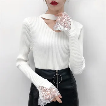 Turtleneck Sweater Women 2020 New Knitted Lace Flared Sleeves Slim Long Sleeves Spring Autumn Fashion Solid Color
Turtleneck Sweater Women 2020 New Knitted Lace Flared Sleeves Slim Long Sleeves Spring Autumn Fashion Solid Color