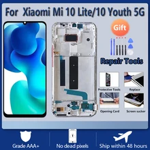 Écran tactile Super AMOLED de remplacement, 5G, pour Xiaomi Mi 10 Lite Youth=