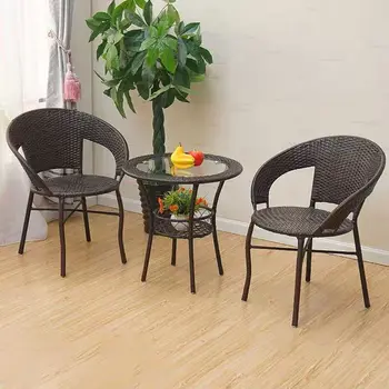 The Chair-Three-Piece Rattan Outdoor Leisure Furniture Furnished Patio Combination Coffee Balcony Single Simple Outdoor Chair
The Chair-Three-Piece Rattan Outdoor Leisure Furniture Furnished Patio Combination Coffee Balcony Single Simple Outdoor Chair