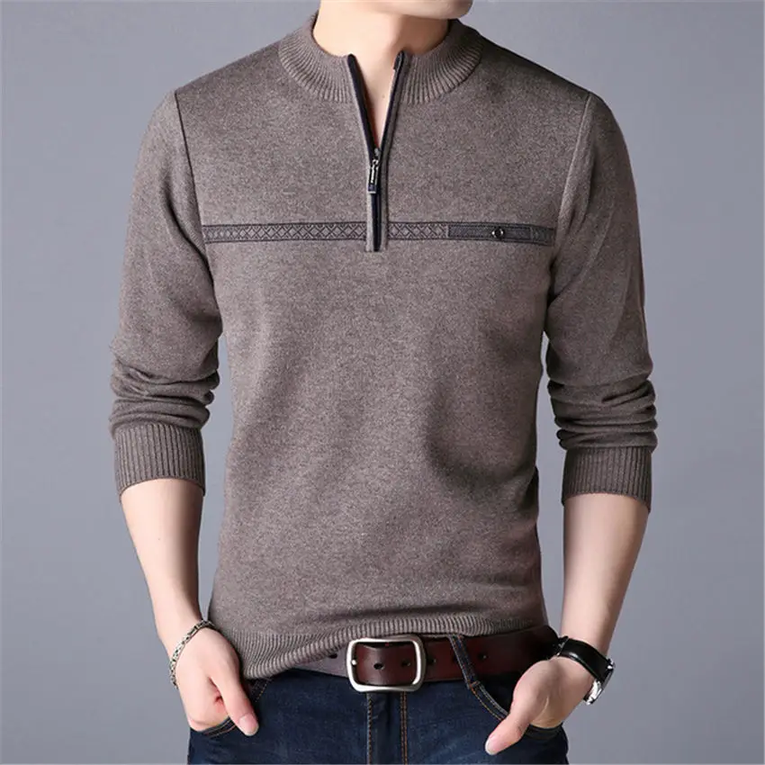 Mens Sweaters 2019 New Autumn Winter Thick Warm Sweaters Half open collar Wool Sweater Male Knitted Cashmere Pullover Tops M-3XL
Mens Sweaters 2019 New Autumn Winter Thick Warm Sweaters Half open collar Wool Sweater Male Knitted Cashmere Pullover Tops M-3XL