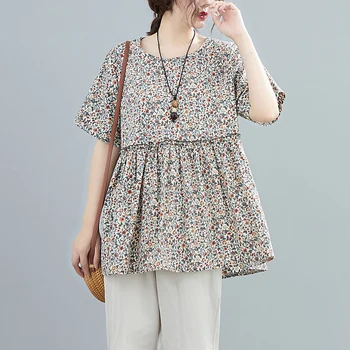 COIGARSAM Floral Print blouse women New Summer Short Sleeve Loose blusas womens tops and blouses 8983
COIGARSAM Floral Print blouse women New Summer Short Sleeve Loose blusas womens tops and blouses 8983