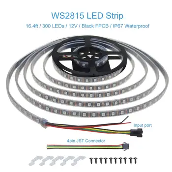 12V WS2813 WS2812B LED Strip Light WS2815 Individually Addressable RGB LED Pixel Strip 16.4ft 300 LEDs Programmable jk784
12V WS2813 WS2812B LED Strip Light WS2815 Individually Addressable RGB LED Pixel Strip 16.4ft 300 LEDs Programmable jk784
