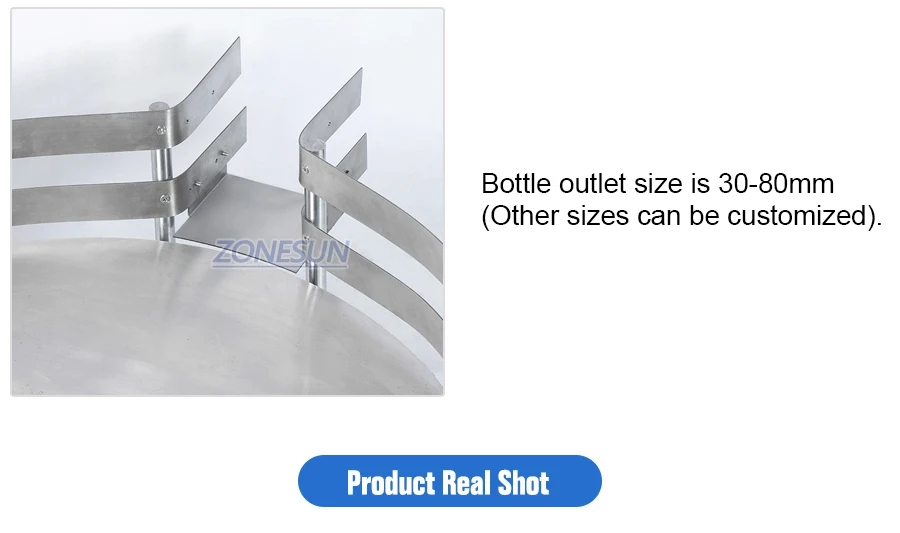 ZONEPACK Desktop Automatic Rotary Round Plastic Bottle Jar Collecting Packaging Sorting Turntable Machine for Production Line